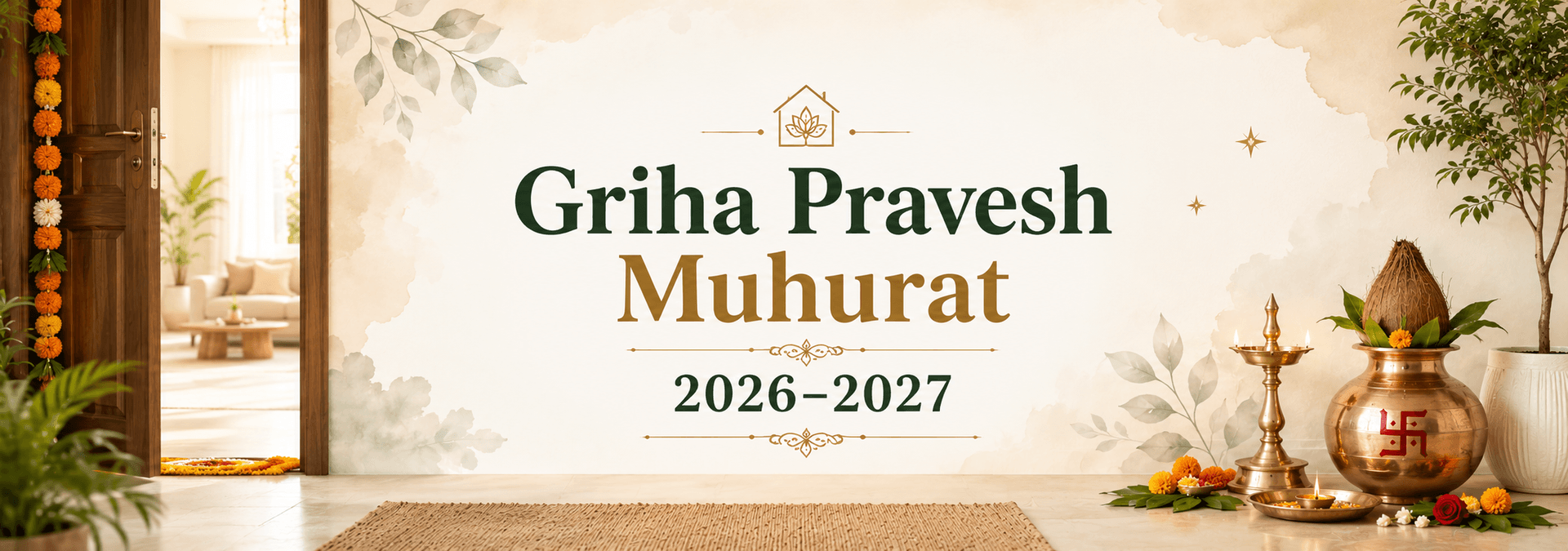 Griha Pravesh Muhurat: Month-Wise Dates, Nakshatra & Timings
